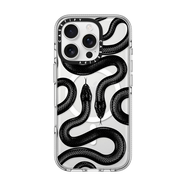 CASETiFY iPhone 16 Pro ケース クリア クリア ケース MagSafe対応 Animal,Hype Black Kingsnake