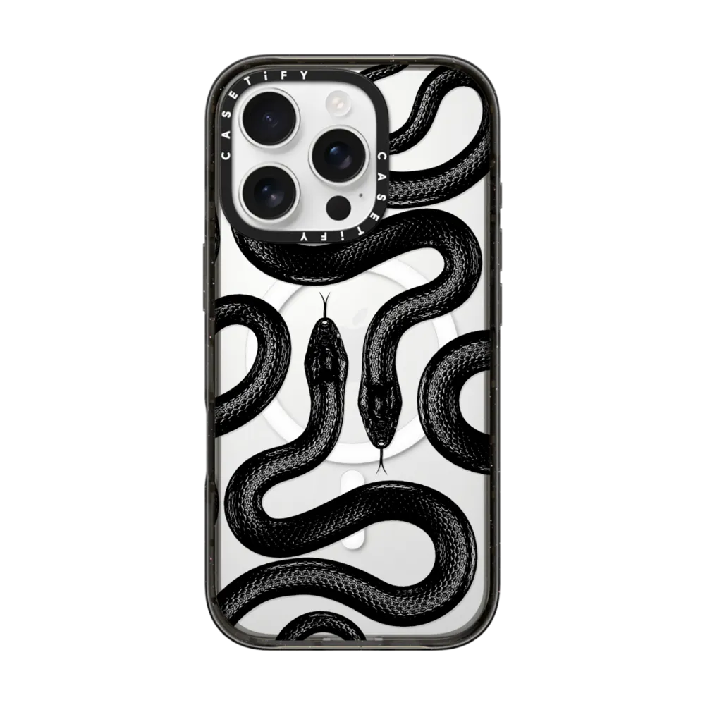 Impact iPhone 16 Pro Case MagSafe Compatible - Black Kingsnake