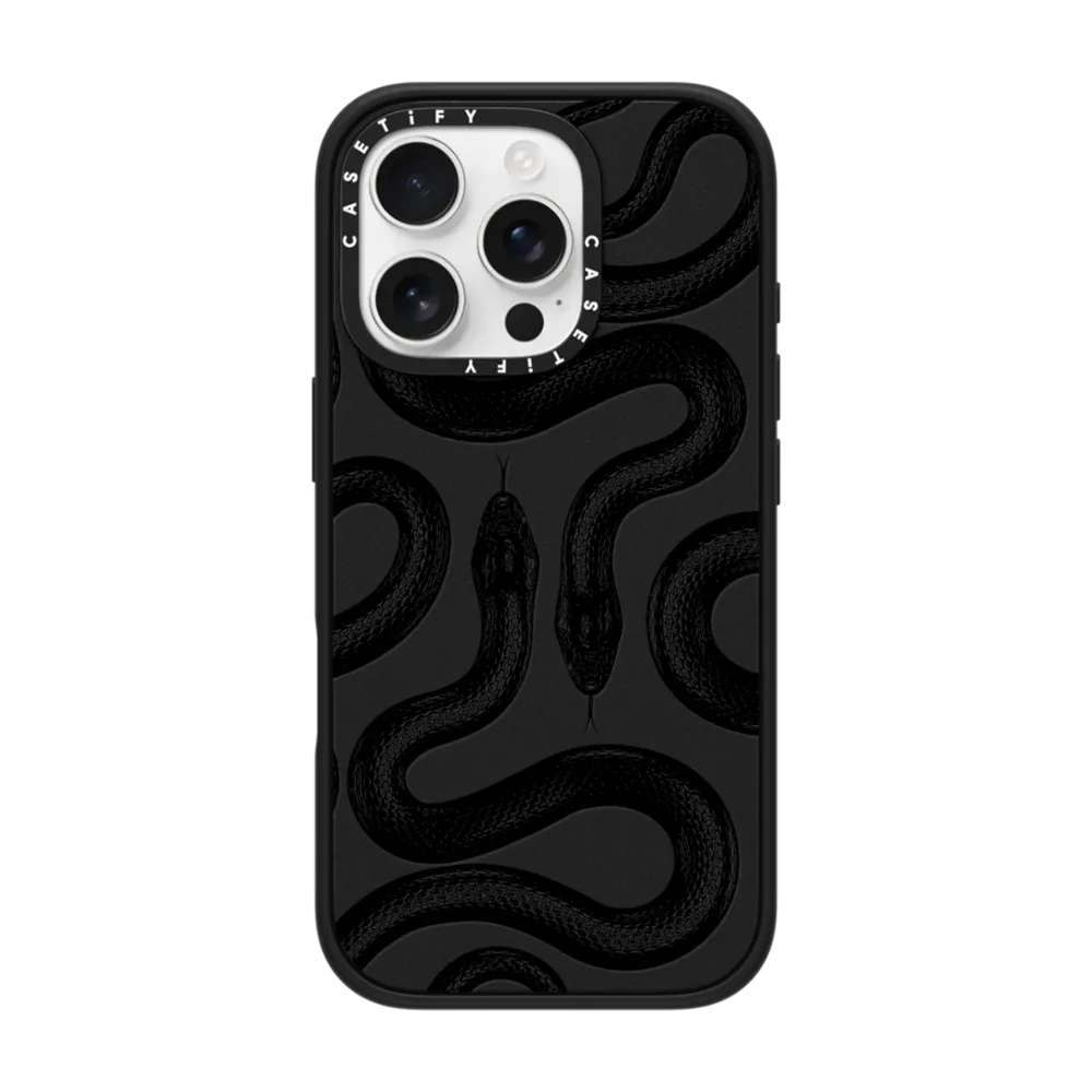 Impact iPhone 16 Pro Case MagSafe Compatible - Black Kingsnake