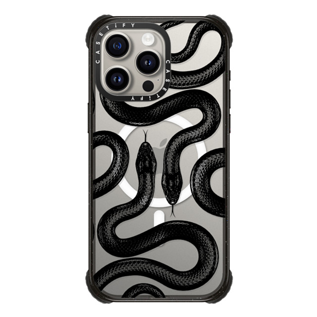 CASETiFY iPhone 15 Pro Max ケース ブラック ウルトラ インパクトケース MagSafe 対応 Animal,Hype Black Kingsnake