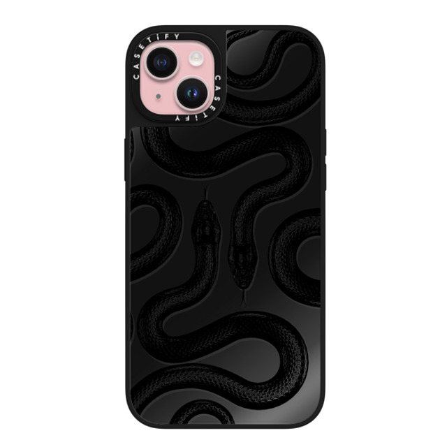 CASETiFY iPhone 15 Plus Case Black on Black ミラーケース MagSafe対応 Animal,Snake,Hype Black Kingsnake CASETiFY iPhone 15 Plus Case Black on Black ミラーケース MagSafe対応 Animal,Snake,Hype Black Kingsnake