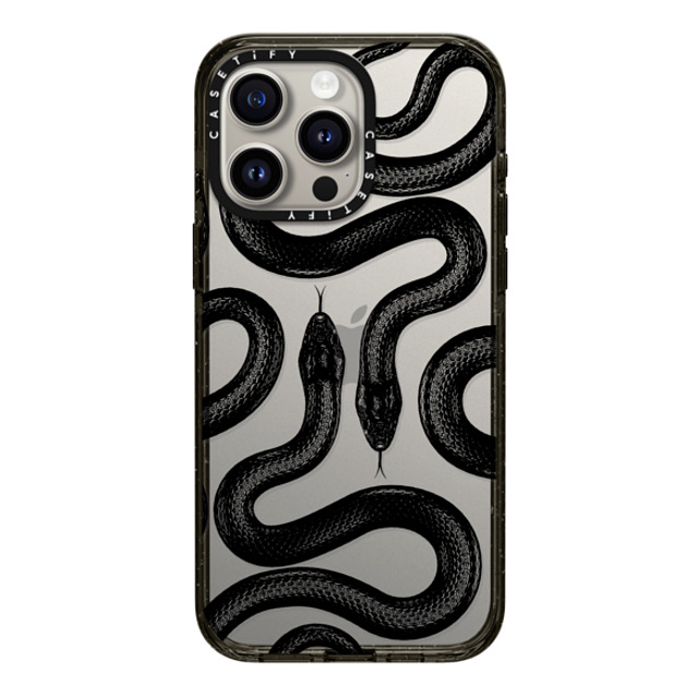 CASETiFY iPhone 15 Pro Max ケース ブラック インパクトケース Animal,Hype Black Kingsnake