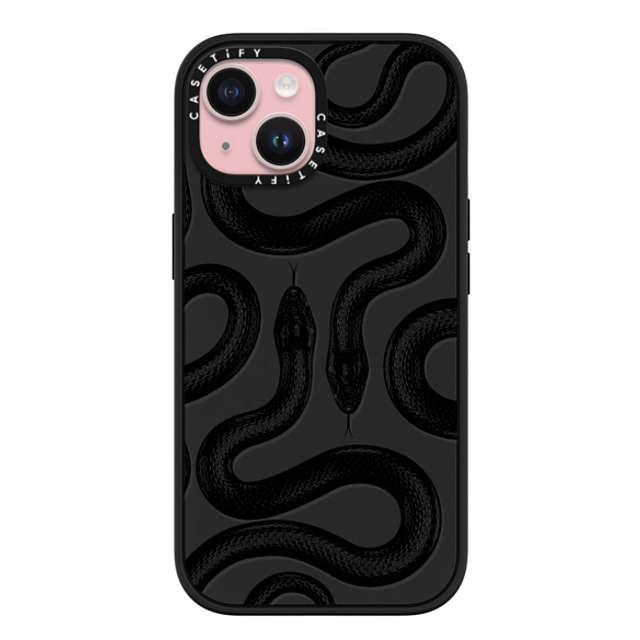 CASETiFY iPhone 15 ケース マットブラック インパクトケース Animal,Hype Black Kingsnake