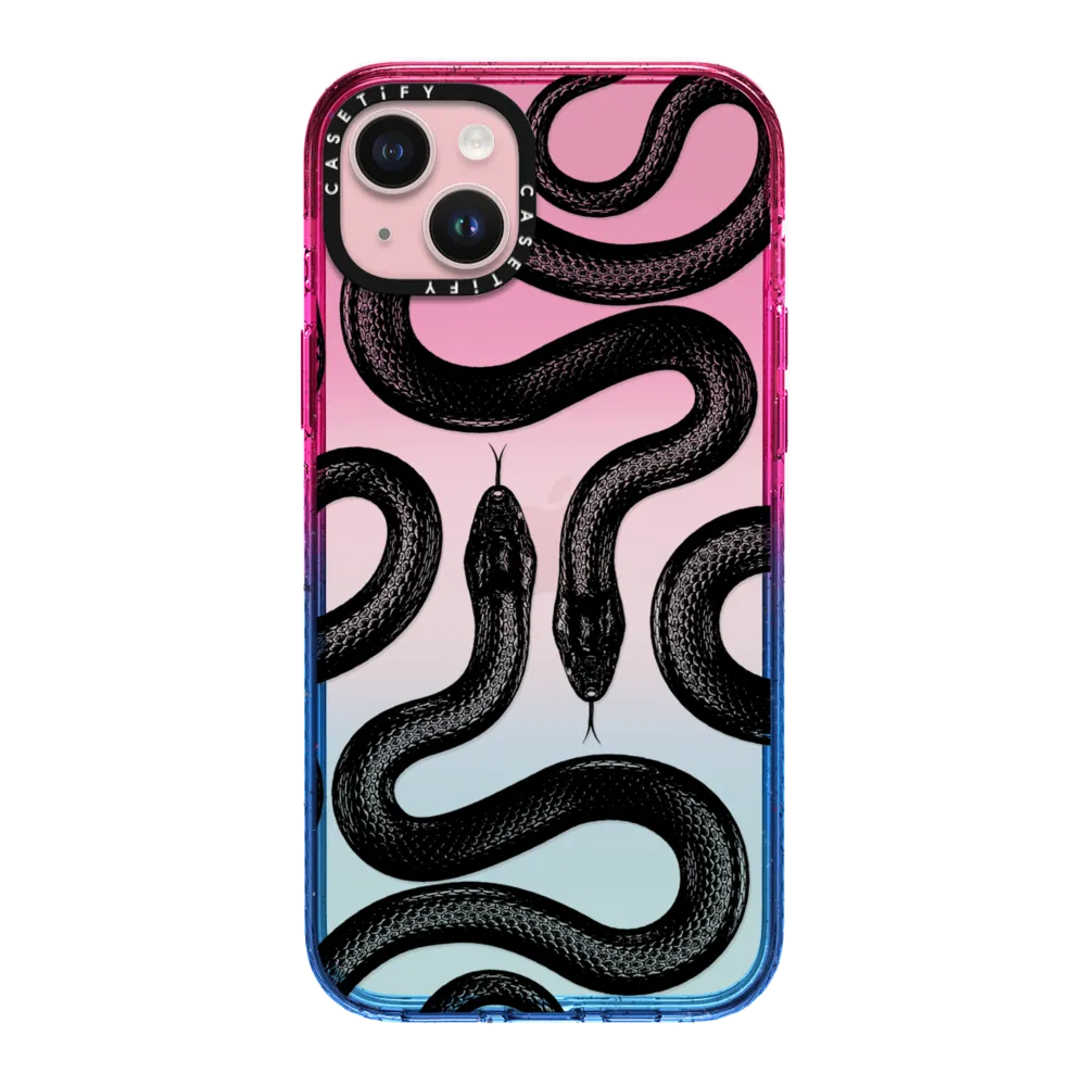 Impact iPhone 15 Plus Case - Black Kingsnake