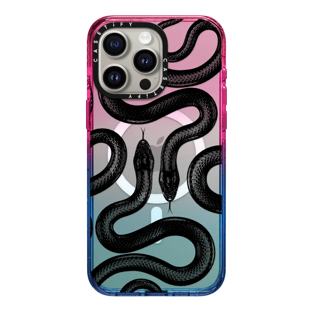 Impact iPhone 15 Pro Max Case MagSafe Compatible - Black Kingsnake