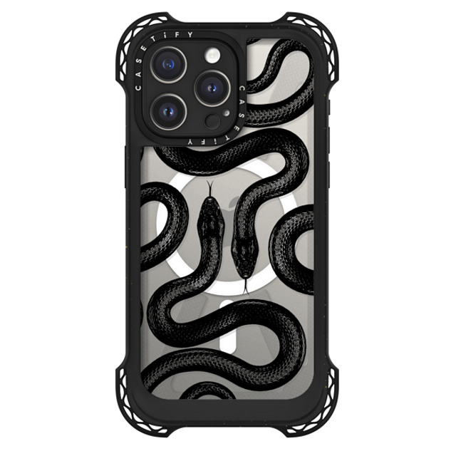 CASETiFY iPhone 15 Pro Max ケース ブラック ウルトラ バウンスケース MagSafe対応 Animal,Hype Black Kingsnake