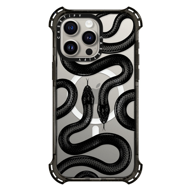 CASETiFY iPhone 15 Pro Max ケース ブラック バウンスケース Animal,Hype Black Kingsnake