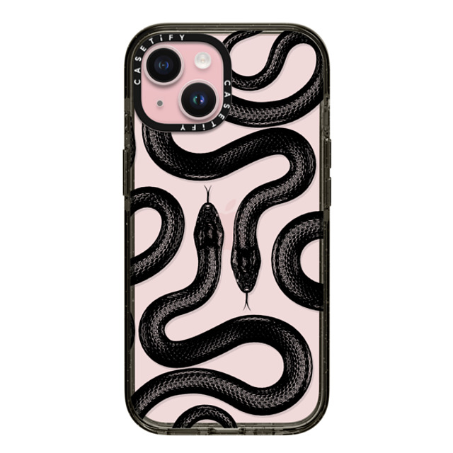 CASETiFY iPhone 15 ケース ブラック インパクトケース Animal,Hype Black Kingsnake