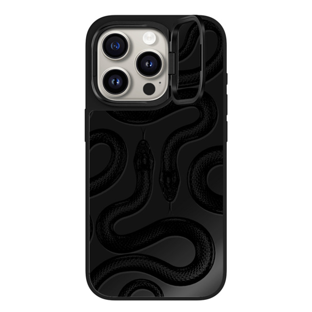 CASETiFY iPhone 15 Pro Case Black on Black ミラー リングスタンドケース MagSafe対応 Animal,Snake,Hype Black Kingsnake CASETiFY iPhone 15 Pro Case Black on Black ミラー リングスタンドケース MagSafe対応 Animal,Snake,Hype Black Kingsnake