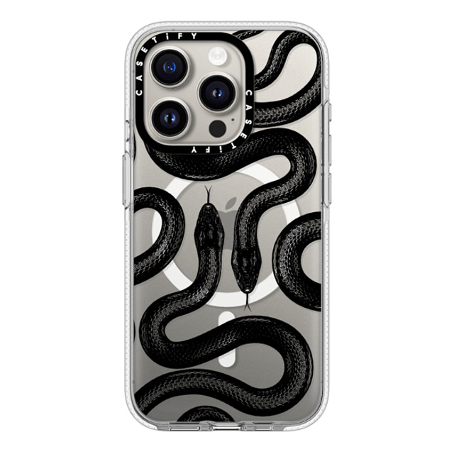 CASETiFY iPhone 15 Pro ケース クリア クリア ケース MagSafe対応 Animal,Hype Black Kingsnake