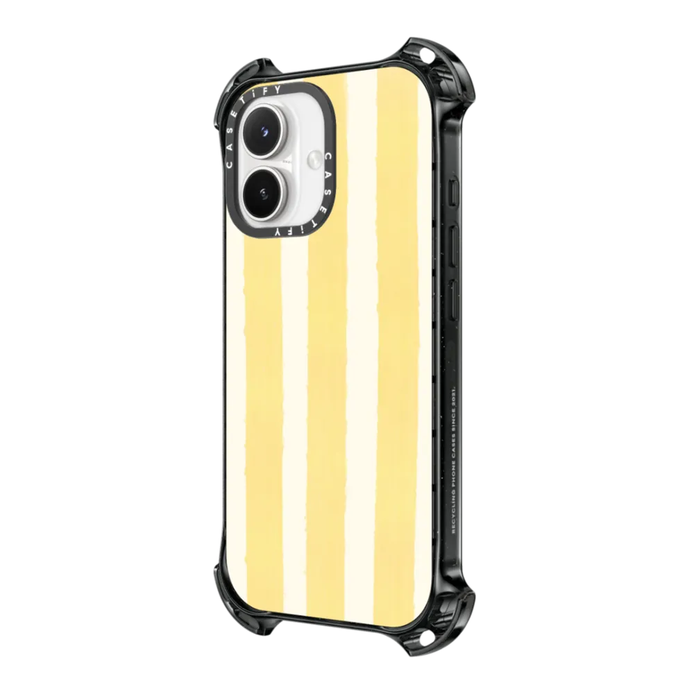 Bounce iPhone 17 Case MagSafe Compatible - Yellow Stripes