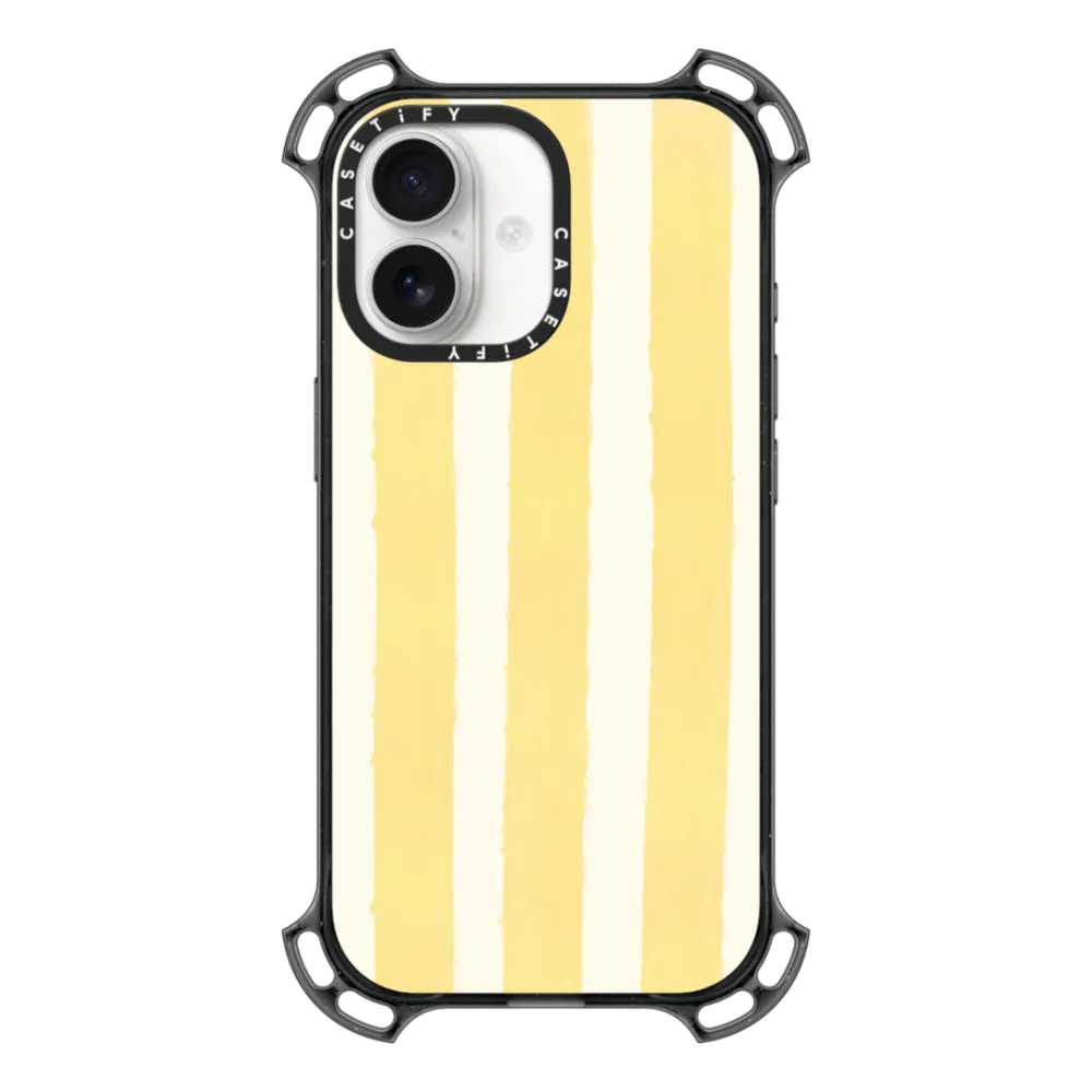 Bounce iPhone 17 Case MagSafe Compatible - Yellow Stripes