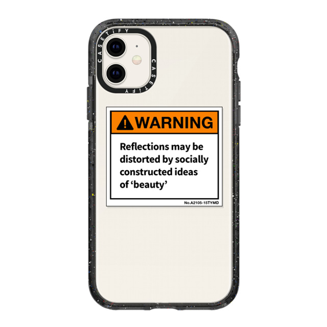 CASETiFY iPhone 11 ケース ブラック インパクトケース Quote,Typography Quote,Typography Warning: Reflections may be distorted by socially constructed ideas of -beauty- 2 Back to School CASETiFY iPhone 11 ケース ブラック インパクトケース Quote,Typography Quote,Typography Warning: Reflections may be distorted by socially constructed ideas of -beauty- 2 Back to School