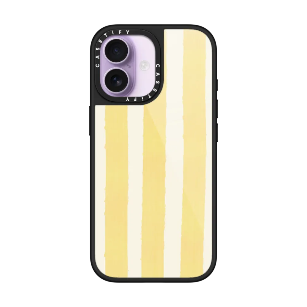 Glaze iPhone 17 Case MagSafe Compatible - Yellow Stripes