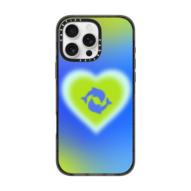 CASETiFY iPhone 16 Pro Max Case Black インパクトケース Summer,Ocean Summer,Summer,Sea,Ocean Dolphin Heart - Ocean Mother's Day CASETiFY iPhone 16 Pro Max Case Black インパクトケース Summer,Ocean Summer,Summer,Sea,Ocean Dolphin Heart - Ocean Mother's Day