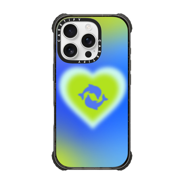 CASETiFY iPhone 16 Pro Case Black ウルトラ インパクトケース MagSafe 対応 Summer,Ocean Summer,Summer,Sea,Ocean Dolphin Heart - Ocean Father's Day CASETiFY iPhone 16 Pro Case Black ウルトラ インパクトケース MagSafe 対応 Summer,Ocean Summer,Summer,Sea,Ocean Dolphin Heart - Ocean Father's Day