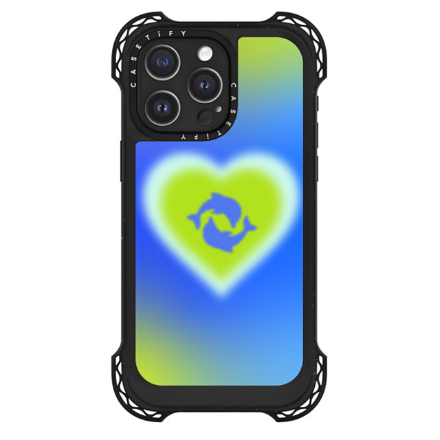 CASETiFY iPhone 15 Pro Max ケース ブラック ウルトラ バウンスケース MagSafe対応 Summer,Ocean Ocean,Sea,Summer,Summer Dolphin Heart - Ocean Back to School CASETiFY iPhone 15 Pro Max ケース ブラック ウルトラ バウンスケース MagSafe対応 Summer,Ocean Ocean,Sea,Summer,Summer Dolphin Heart - Ocean Back to School