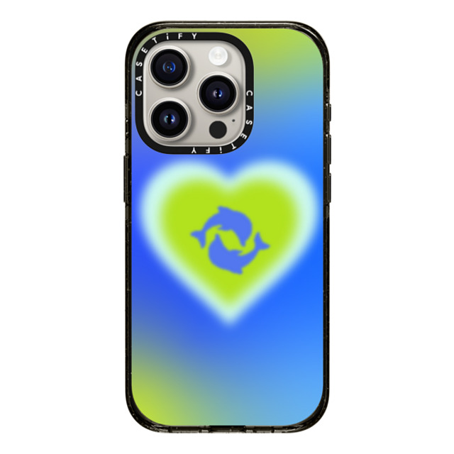 CASETiFY iPhone 15 Pro Case Black Impact Case MagSafe Compatible Summer,Ocean Summer,Summer,Sea,Ocean Dolphin Heart - Ocean Mother's Day CASETiFY iPhone 15 Pro Case Black Impact Case MagSafe Compatible Summer,Ocean Summer,Summer,Sea,Ocean Dolphin Heart - Ocean Mother's Day