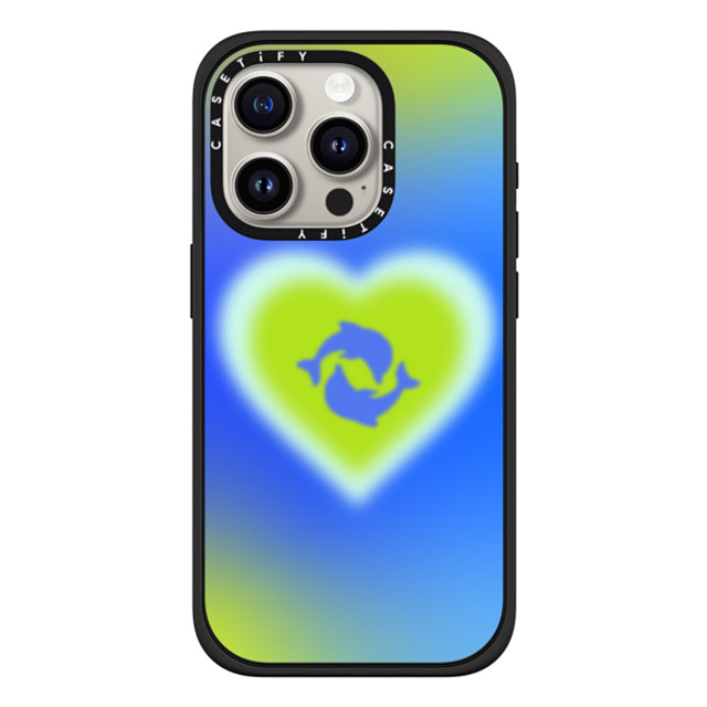 CASETiFY iPhone 15 Pro Case マットブラック Impact Case MagSafe Compatible Summer,Ocean Summer,Summer,Sea,Ocean Dolphin Heart - Ocean Mother's Day CASETiFY iPhone 15 Pro Case マットブラック Impact Case MagSafe Compatible Summer,Ocean Summer,Summer,Sea,Ocean Dolphin Heart - Ocean Mother's Day