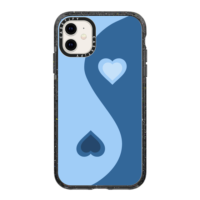 CASETiFY iPhone 11 ケース ブラック インパクトケース Heart Yin Yang - Blue casetify_artist Back to School CASETiFY iPhone 11 ケース ブラック インパクトケース Heart Yin Yang - Blue casetify_artist Back to School