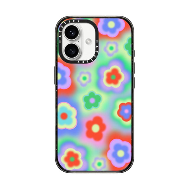 CASETiFY iPhone 16 Case Black Impact Case Floral Floral,Floral Acid Flowers Mother's Day CASETiFY iPhone 16 Case Black Impact Case Floral Floral,Floral Acid Flowers Mother's Day