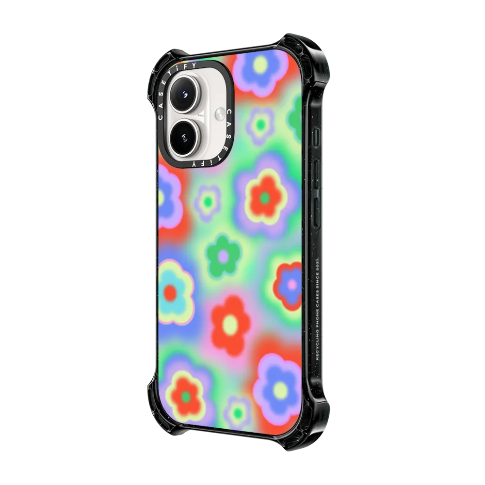 Bounce iPhone 16 Case MagSafe Compatible - Acid Flowers