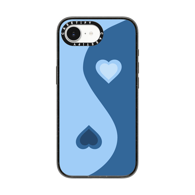 CASETiFY iPhone 16e Case Black Impact Case MagSafe Compatible Heart Yin Yang - Blue casetify_artist Back to School CASETiFY iPhone 16e Case Black Impact Case MagSafe Compatible Heart Yin Yang - Blue casetify_artist Back to School