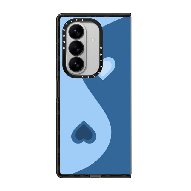 CASETiFY Galaxy Z Fold7 Case ブラック マグネット式 インパクトケース Heart Yin Yang - Blue casetify_artist New iPhone CASETiFY Galaxy Z Fold7 Case ブラック マグネット式 インパクトケース Heart Yin Yang - Blue casetify_artist New iPhone