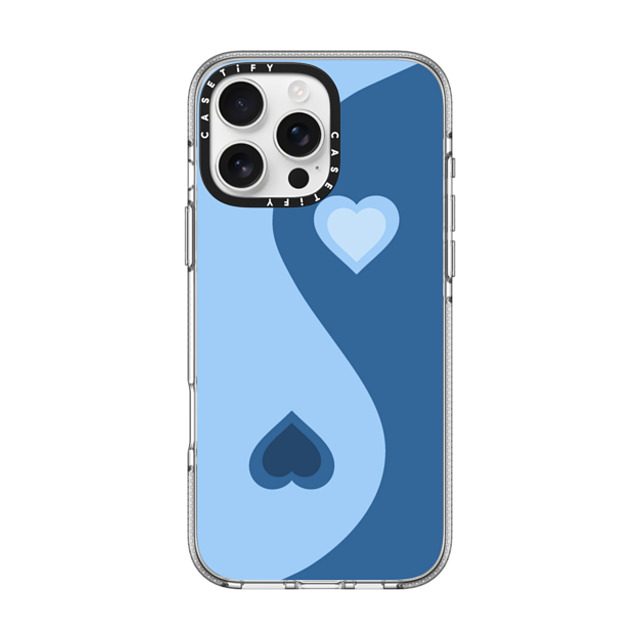CASETiFY iPhone 16 Pro Max Case Clear Clear Case MagSafe Compatible Heart Yin Yang - Blue casetify_artist Father's Day CASETiFY iPhone 16 Pro Max Case Clear Clear Case MagSafe Compatible Heart Yin Yang - Blue casetify_artist Father's Day