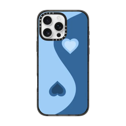 iPhone 16 Pro Max - Heart Yin Yang - Blue