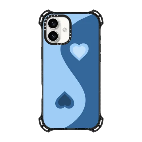 iPhone 16 Plus - Heart Yin Yang - Blue