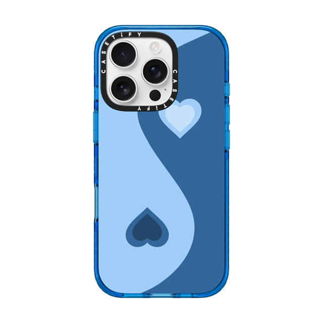 CASETiFY iPhone 16 Pro Case スカイブルー Impact Case MagSafe Compatible Heart Yin Yang - Blue casetify_artist CASETiFY iPhone 16 Pro Case スカイブルー Impact Case MagSafe Compatible Heart Yin Yang - Blue casetify_artist