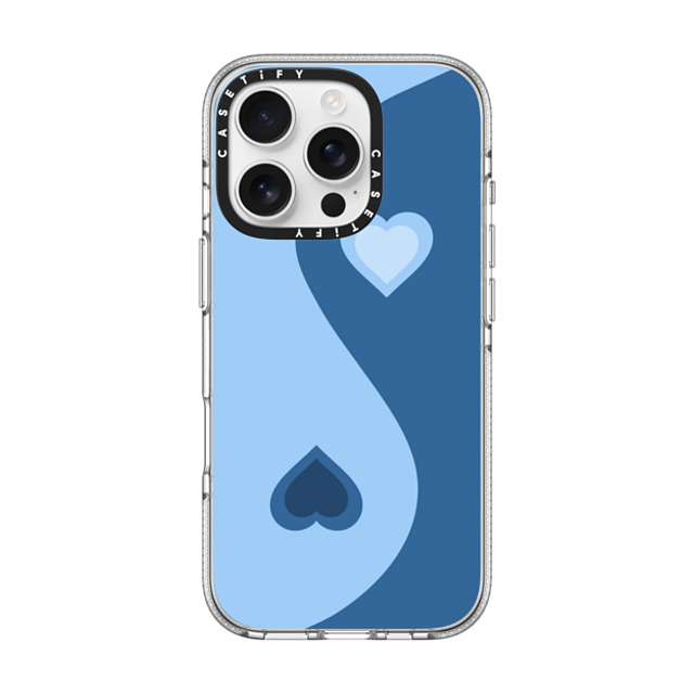 CASETiFY iPhone 16 Pro Case Clear Clear Case MagSafe Compatible Heart Yin Yang - Blue casetify_artist Father's Day CASETiFY iPhone 16 Pro Case Clear Clear Case MagSafe Compatible Heart Yin Yang - Blue casetify_artist Father's Day