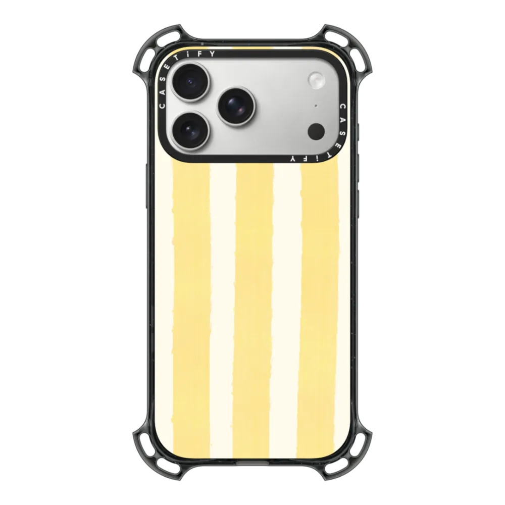Bounce iPhone 17 Pro Max Case MagSafe Compatible - Yellow Stripes