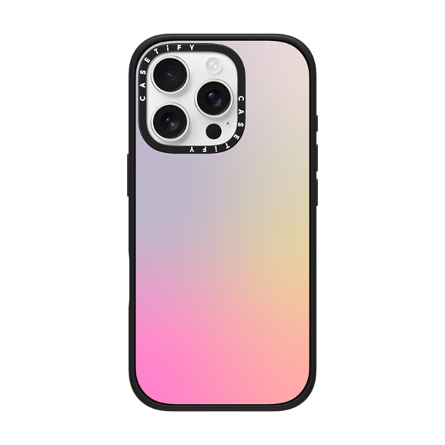 CASETiFY iPhone 16 Pro ケース マットブラック インパクトケース Pastel,Gradient,Futurism,Pastel Pastel Gradient