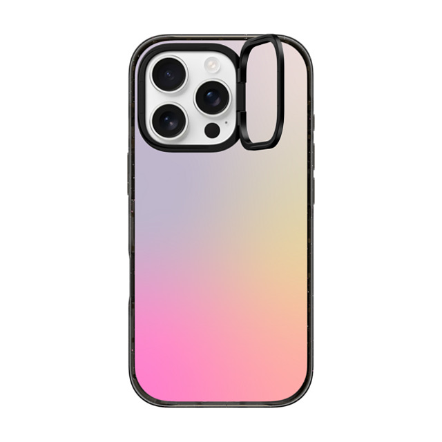 CASETiFY iPhone 16 Pro ケース ブラック インパクトリングスタンドケース MagSafe対応 Pastel,Gradient,Futurism,Pastel Pastel Gradient