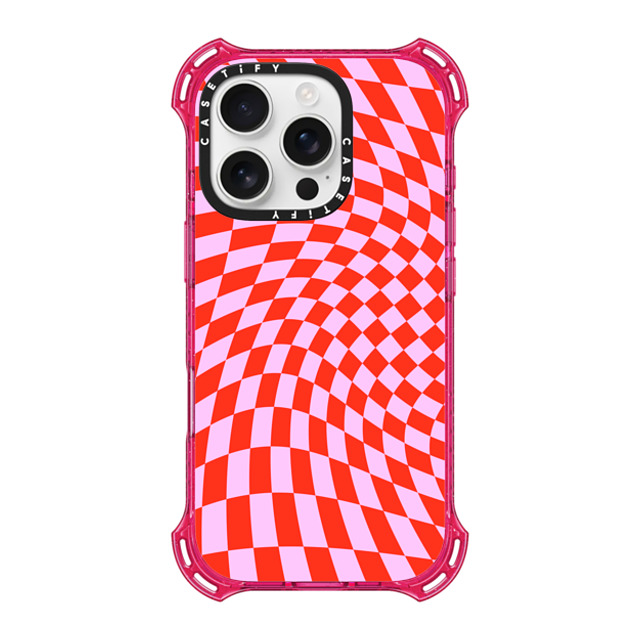 CASETiFY iPhone 16 Pro Case プリムローズ ピンク バウンスケース Checkered,Pattern,Pattern Strawberry Checkers CASETiFY iPhone 16 Pro Case プリムローズ ピンク バウンスケース Checkered,Pattern,Pattern Strawberry Checkers