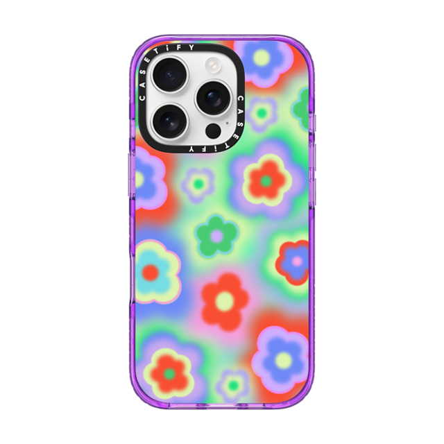 CASETiFY iPhone 16 Pro ケース パープル インパクトケース MagSafe対応 Floral Floral,Floral Acid Flowers Father's Day CASETiFY iPhone 16 Pro ケース パープル インパクトケース MagSafe対応 Floral Floral,Floral Acid Flowers Father's Day