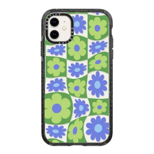 iPhone 11 - Warped Floral Checker