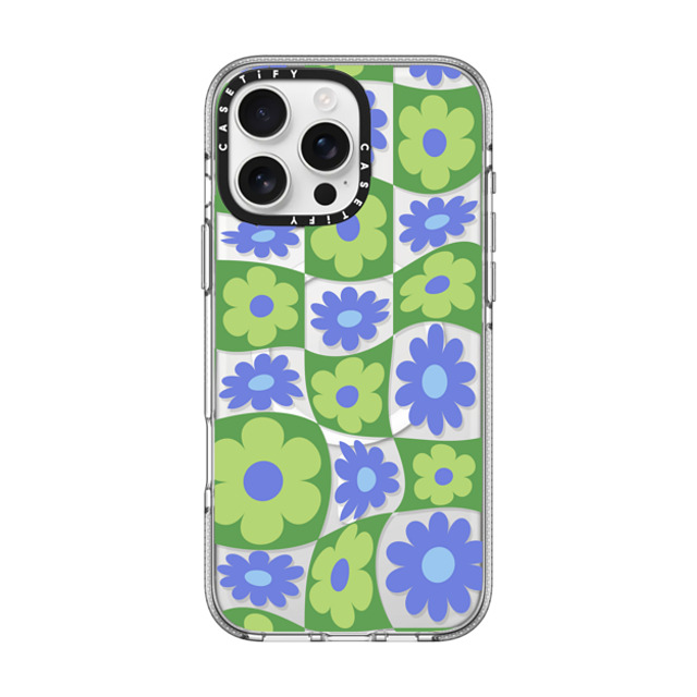 CASETiFY iPhone 16 Pro Max ケース クリア クリア ケース MagSafe対応 Maximalism Warped Floral Checker