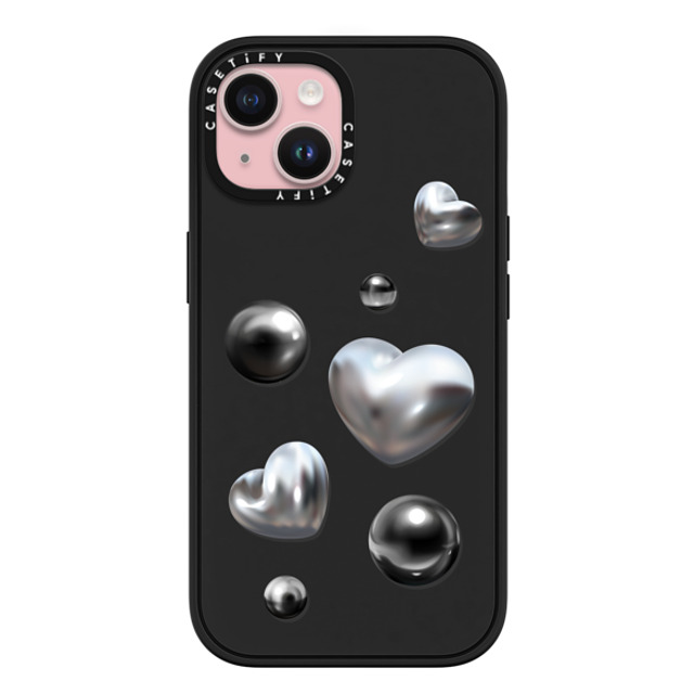 CASETiFY iPhone 15 ケース マットブラック インパクトケース MagSafe対応 Chrome Love casetify_artist