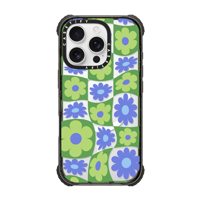 CASETiFY iPhone 16 Pro Case Black ウルトラ インパクトケース MagSafe 対応 Maximalism Warped Floral Checker CASETiFY iPhone 16 Pro Case Black ウルトラ インパクトケース MagSafe 対応 Maximalism Warped Floral Checker