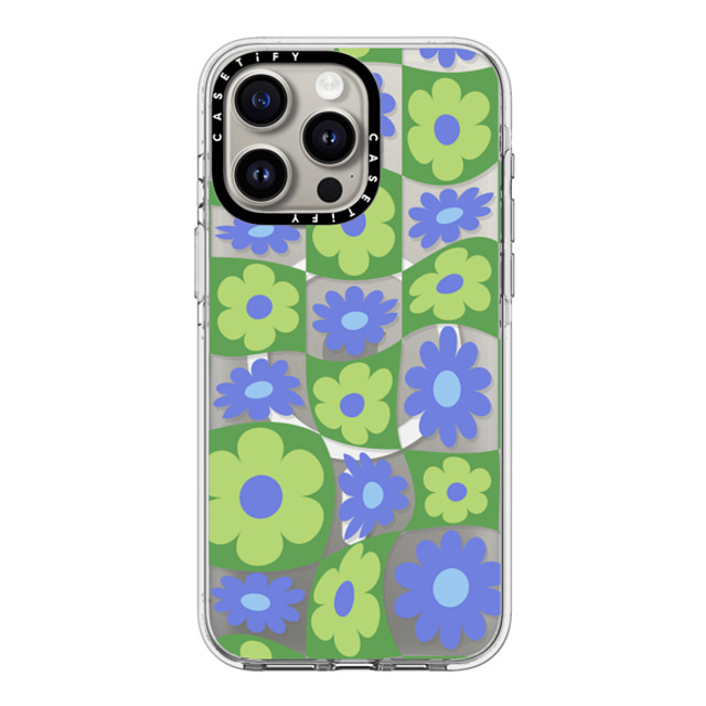 CASETiFY iPhone 15 Pro Max ケース クリア クリア ケース MagSafe対応 Maximalism Warped Floral Checker