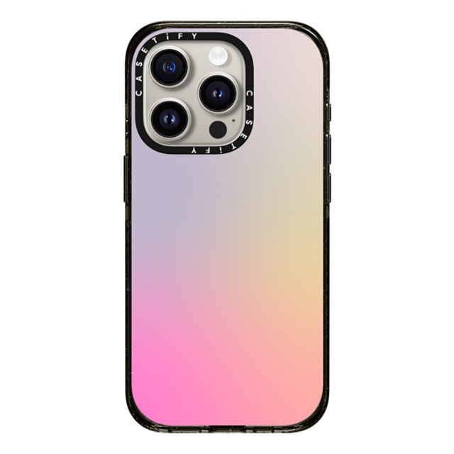 CASETiFY iPhone 15 Pro ケース ブラック インパクトケース Pastel,Gradient,Futurism,Pastel Pastel Gradient