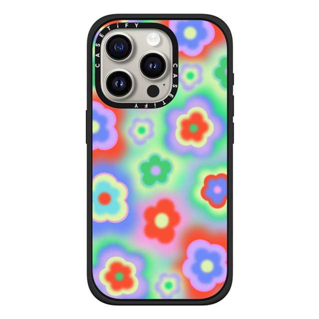 CASETiFY iPhone 15 Pro ケース マットブラック インパクトケース MagSafe対応 Floral Floral,Floral Acid Flowers Father's Day CASETiFY iPhone 15 Pro ケース マットブラック インパクトケース MagSafe対応 Floral Floral,Floral Acid Flowers Father's Day