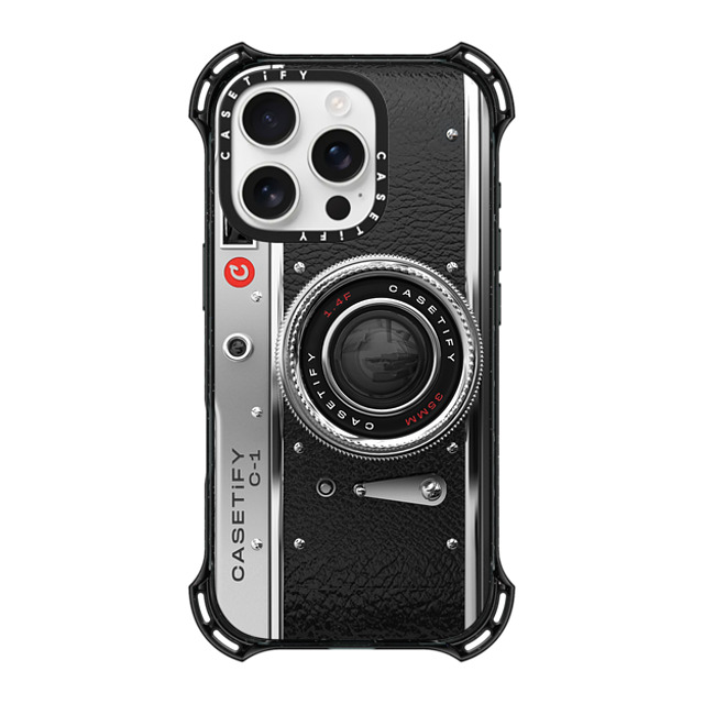 CASETiFY iPhone 16 Pro ケース ブラック バウンスケース カメラ Camera Case - Classic