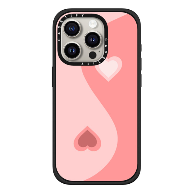 CASETiFY iPhone 15 Pro Case マットブラック Impact Case MagSafe Compatible Heart Yin Yang - Pink casetify_artist Mother's Day CASETiFY iPhone 15 Pro Case マットブラック Impact Case MagSafe Compatible Heart Yin Yang - Pink casetify_artist Mother's Day