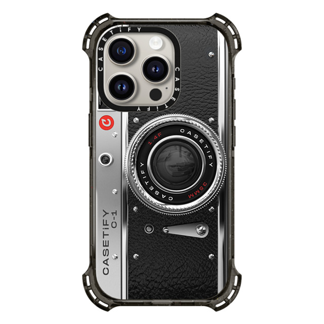 CASETiFY iPhone 15 Pro Case Black バウンスケース カメラ Camera Case - Classic CASETiFY iPhone 15 Pro Case Black バウンスケース カメラ Camera Case - Classic