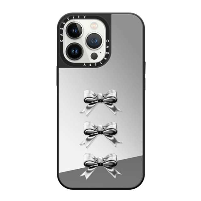 CASETiFY iPhone 13 Pro Case Silver on Black ミラーケース MagSafe対応 Butterfly,Sport Butterfly,Ribbon,Sport Chrome Bows Mother's Day CASETiFY iPhone 13 Pro Case Silver on Black ミラーケース MagSafe対応 Butterfly,Sport Butterfly,Ribbon,Sport Chrome Bows Mother's Day