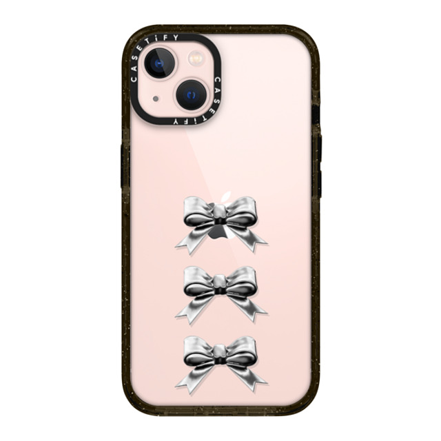 CASETiFY iPhone 13 ケース ブラック インパクトケース Butterfly,Sport Chrome Bows